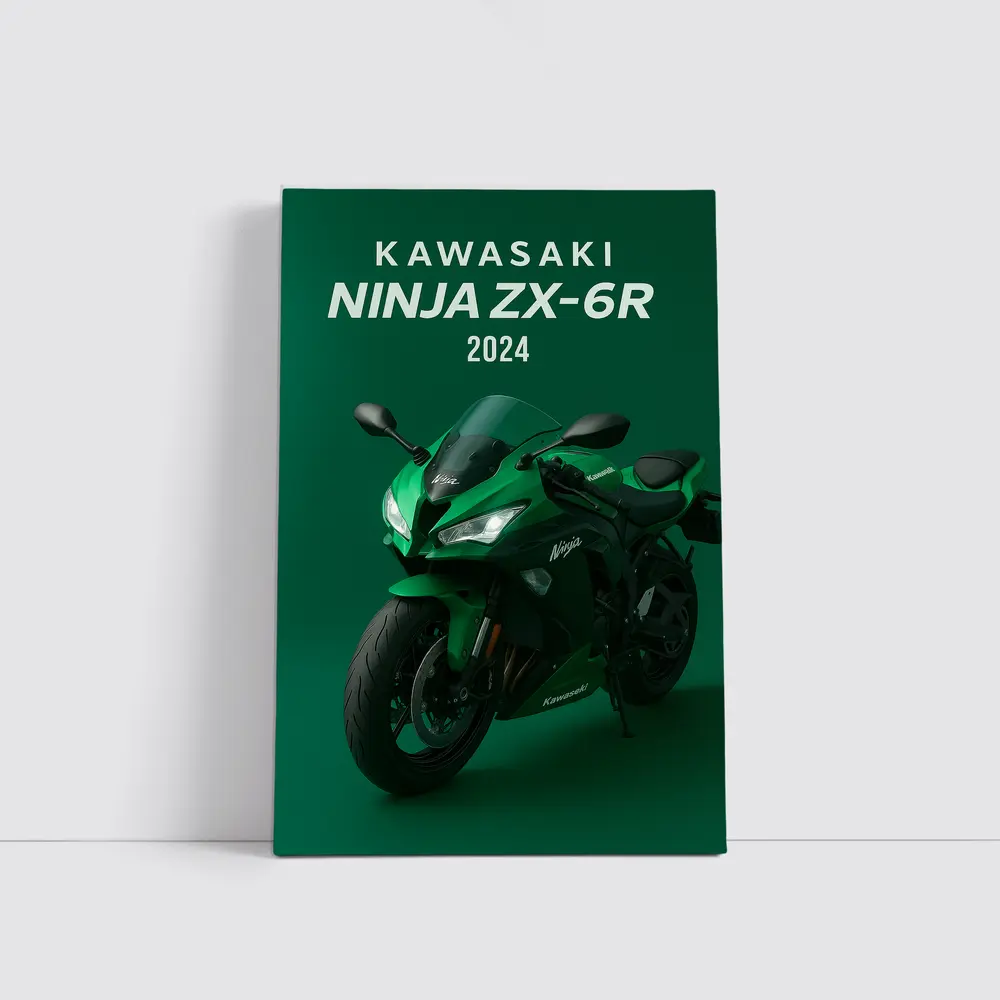 Kawasaki Ninja ZX-6R Green Sport Bike – Wall Art