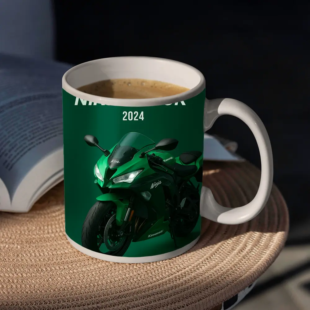 Kawasaki Ninja ZX-6R Green Sport Bike – Mugs