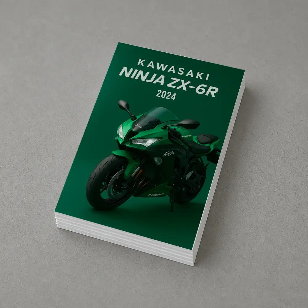 Kawasaki Ninja ZX-6R Green Sport Bike – Postcards