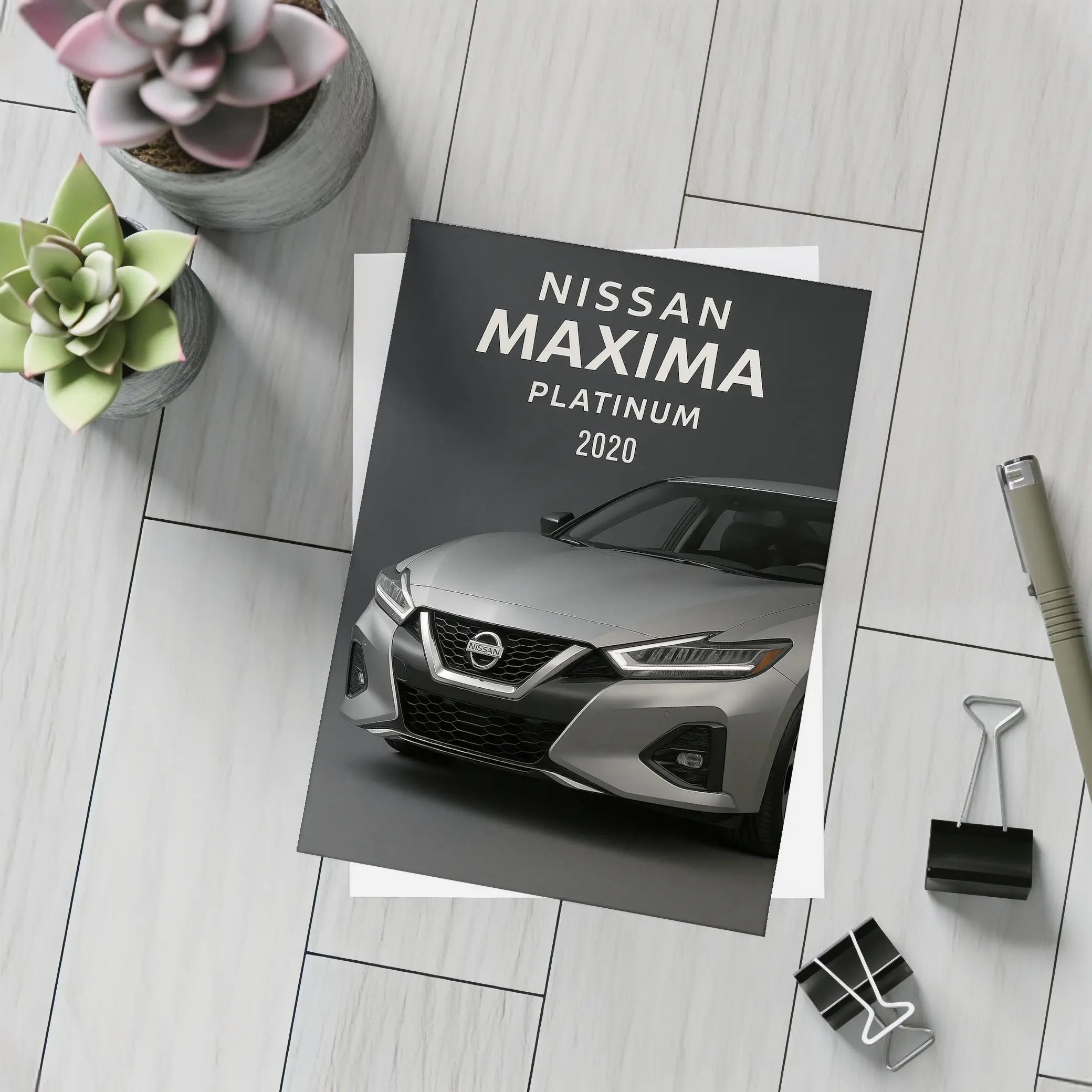 Nissan Maxima Platinum Dark Studio Shot – Postcards