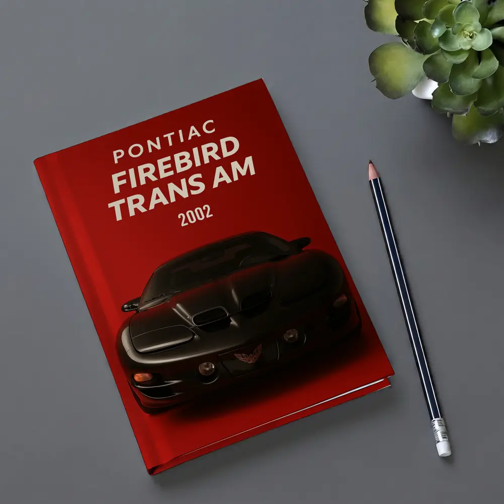 Pontiac Firebird Trans Am Red Background Art – Notebooks