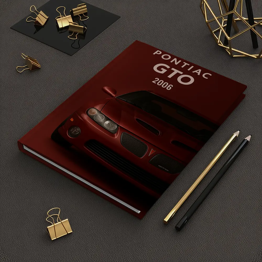 Pontiac GTO 2006 Deep Red Background – Notebooks