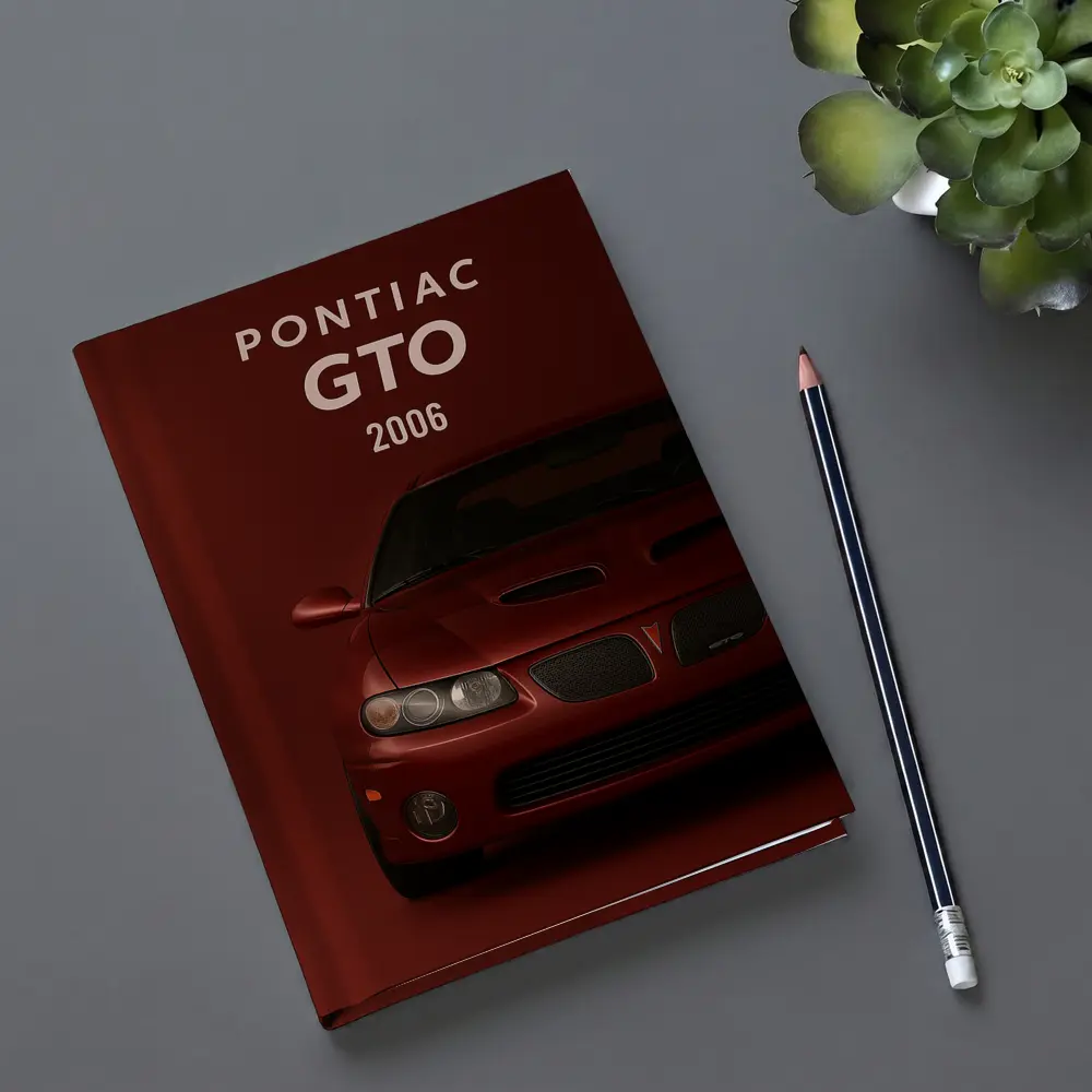 Pontiac GTO 2006 Deep Red Background – Notebooks