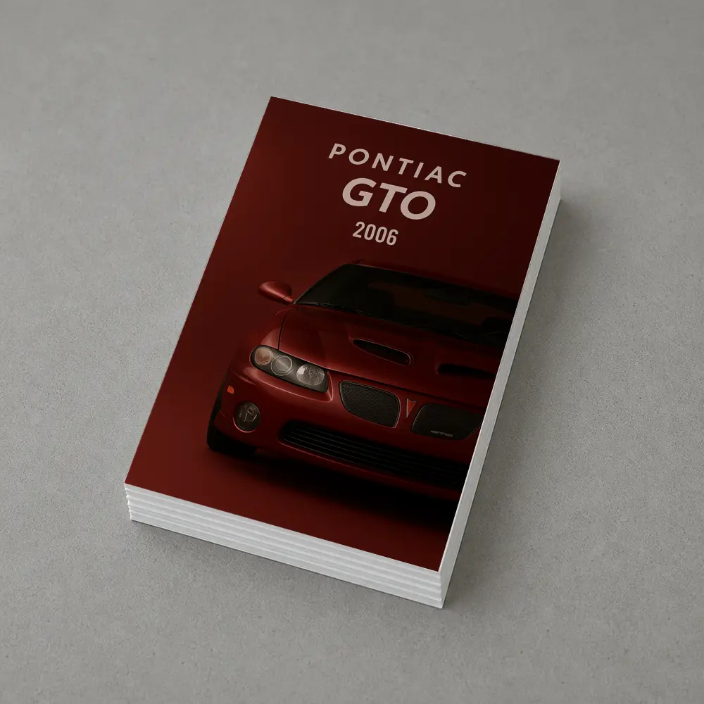Pontiac GTO 2006 Deep Red Background – Postcards