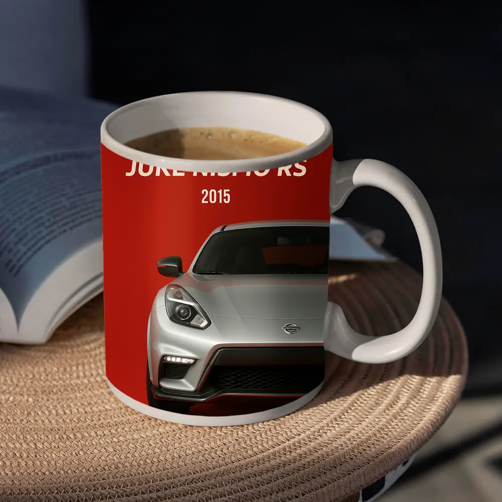 Nissan Juke Nismo RS Red Background – Mugs