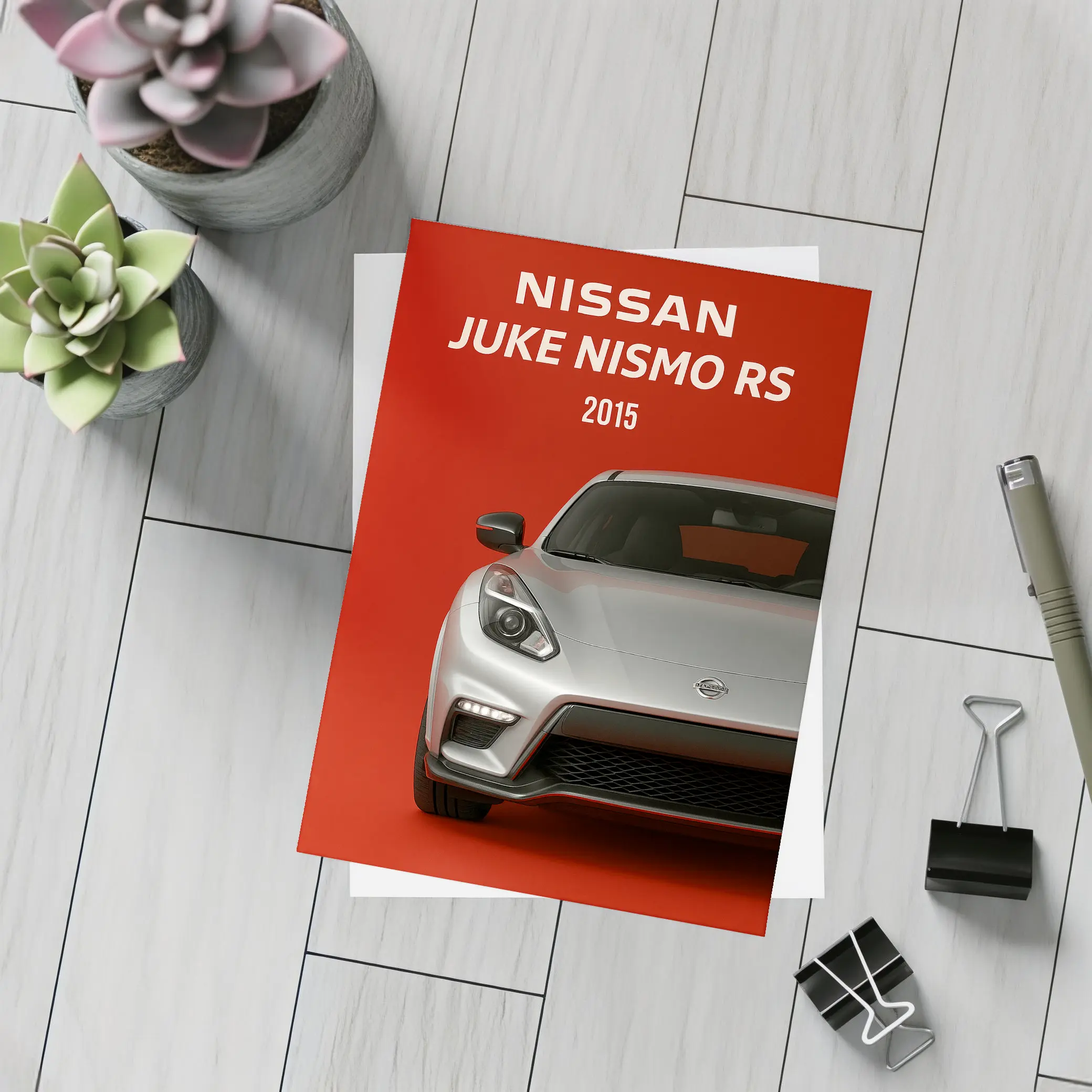 Nissan Juke Nismo RS Red Background – Postcards