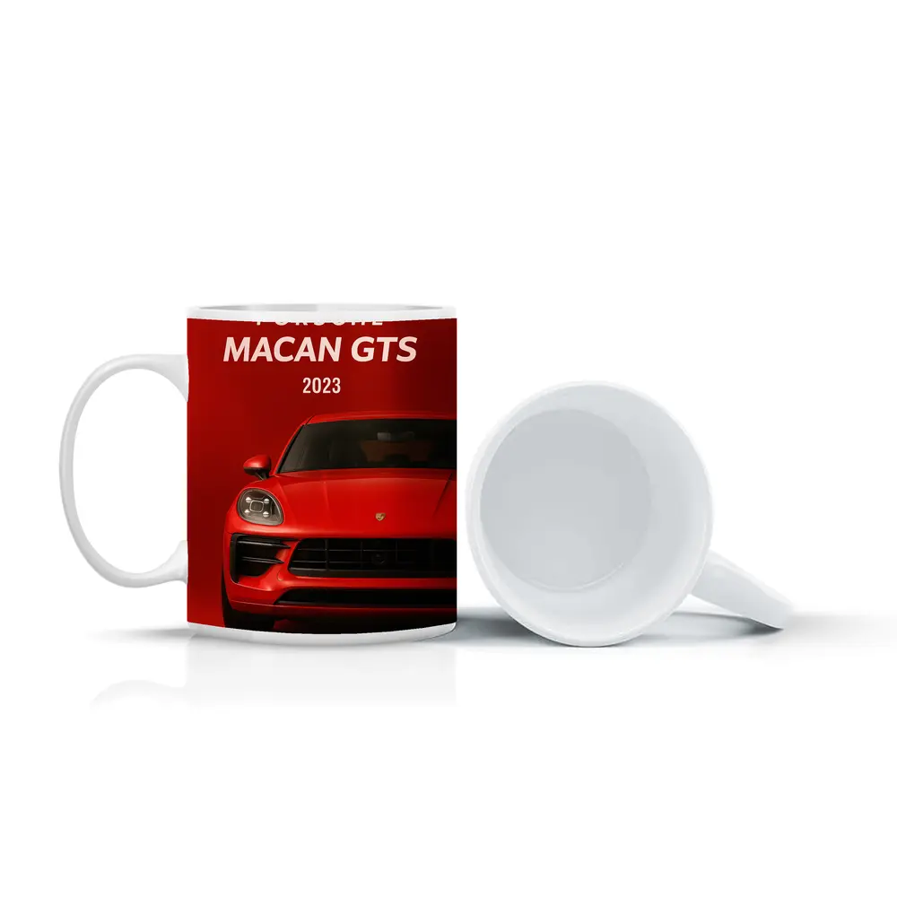 Porsche Macan GTS Red Front View – Mugs