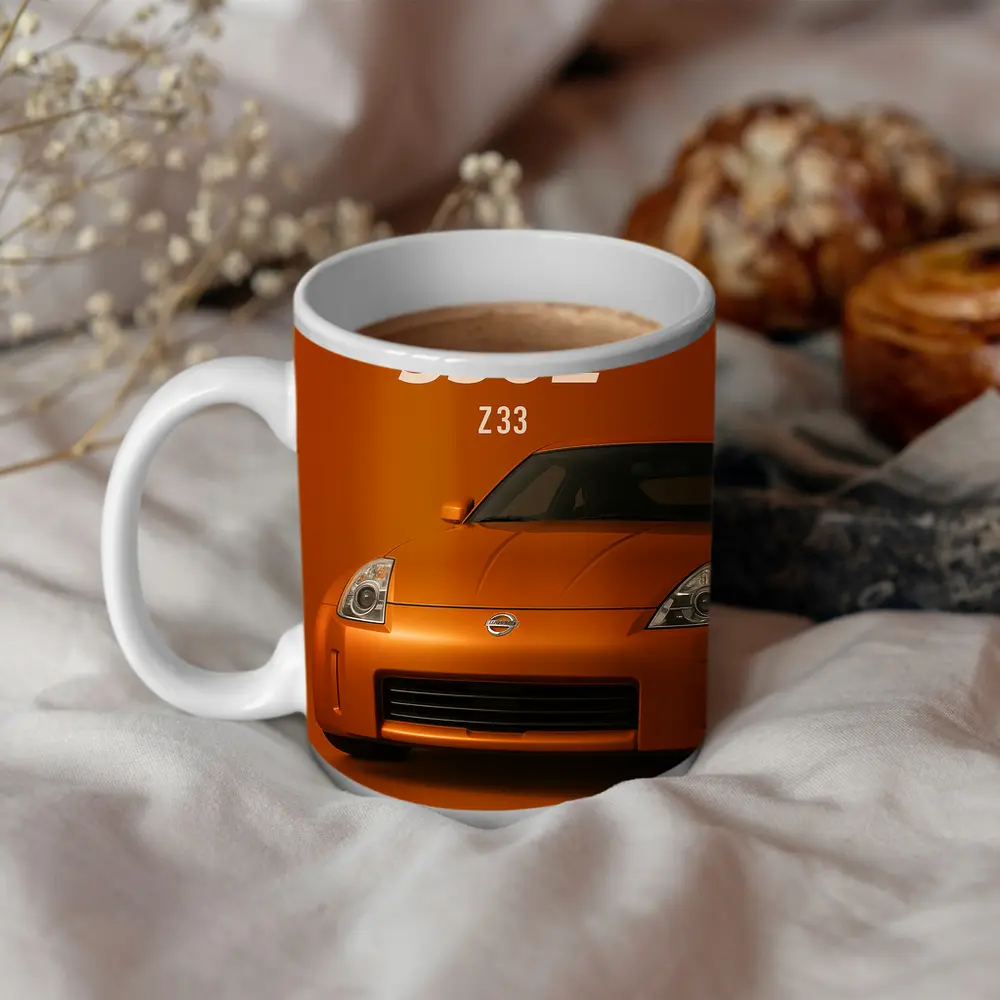Nissan 350Z Z33 Orange Studio Art – Mugs