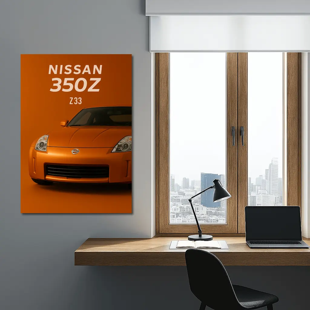 Nissan 350Z Z33 Orange Studio Art – Wall Art