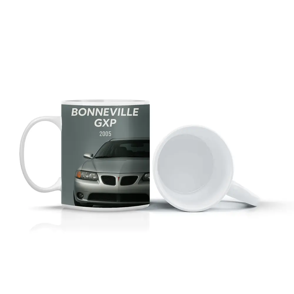 Pontiac Bonneville GXP Silver Gray Background – Mugs