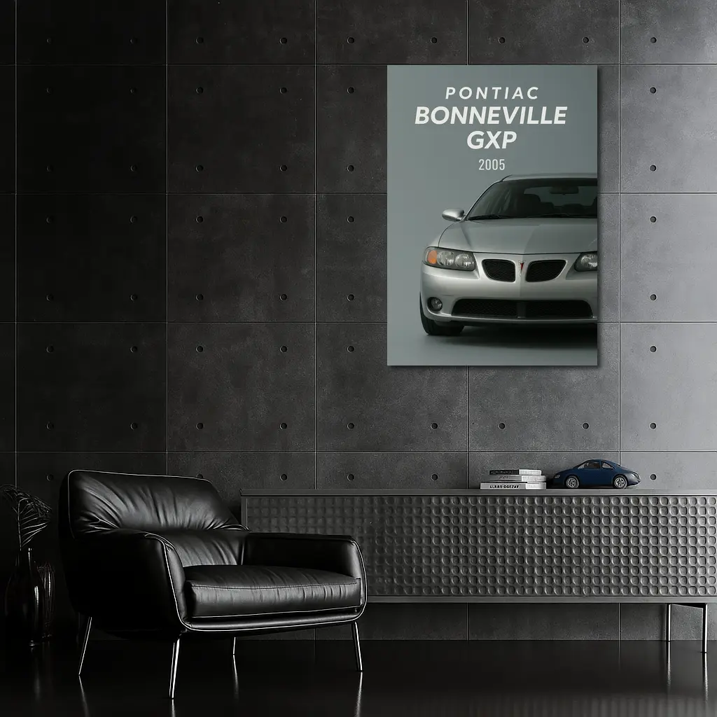 Pontiac Bonneville GXP Silver Gray Background – Wall Art