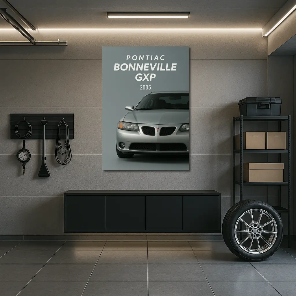 Pontiac Bonneville GXP Silver Gray Background – Wall Art