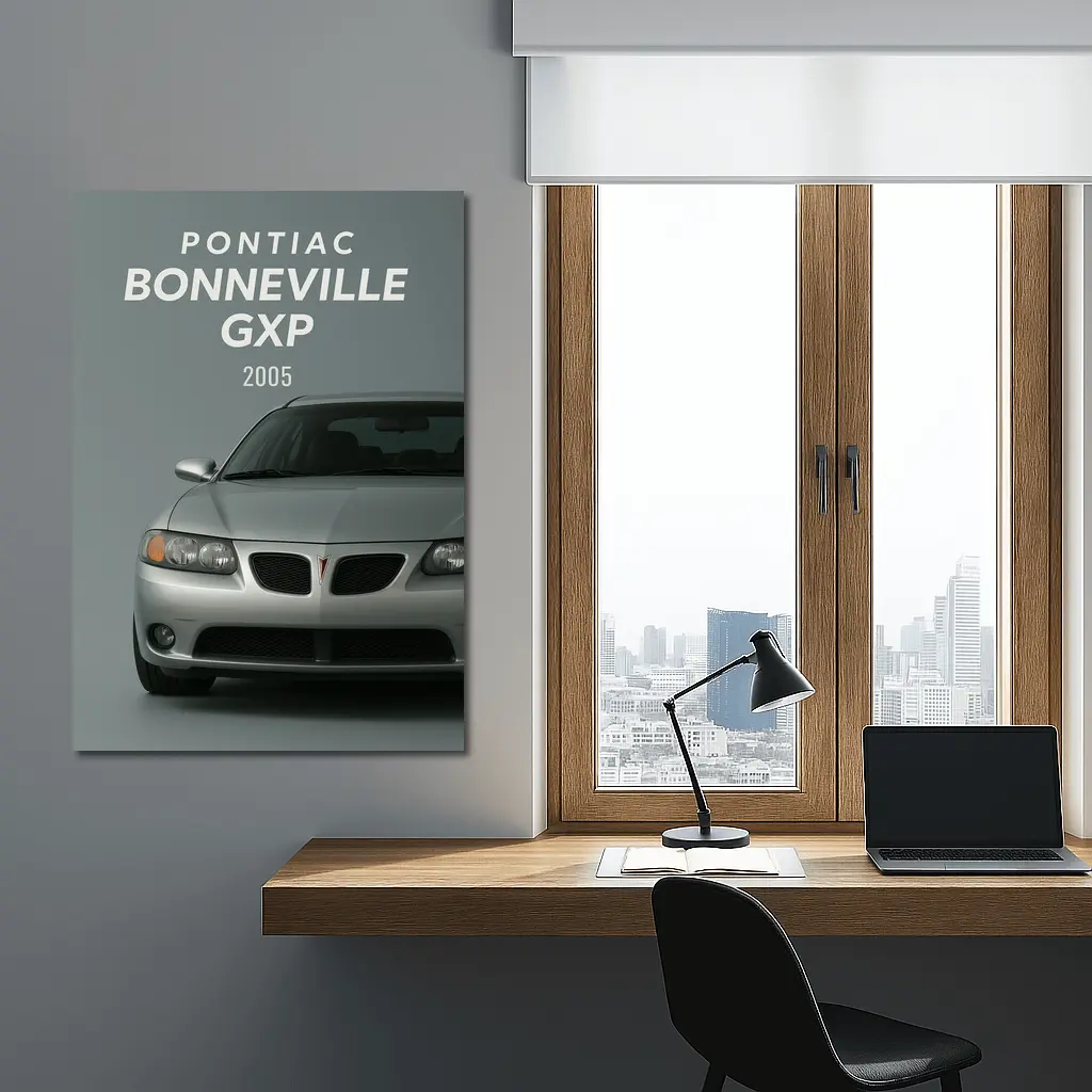 Pontiac Bonneville GXP Silver Gray Background – Wall Art
