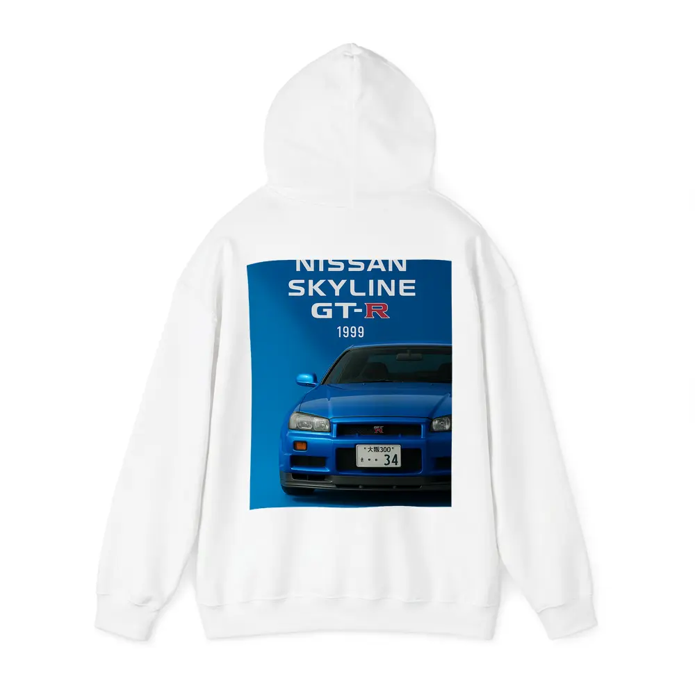 Nissan Skyline GT-R R34 Blue Front – Hoodies
