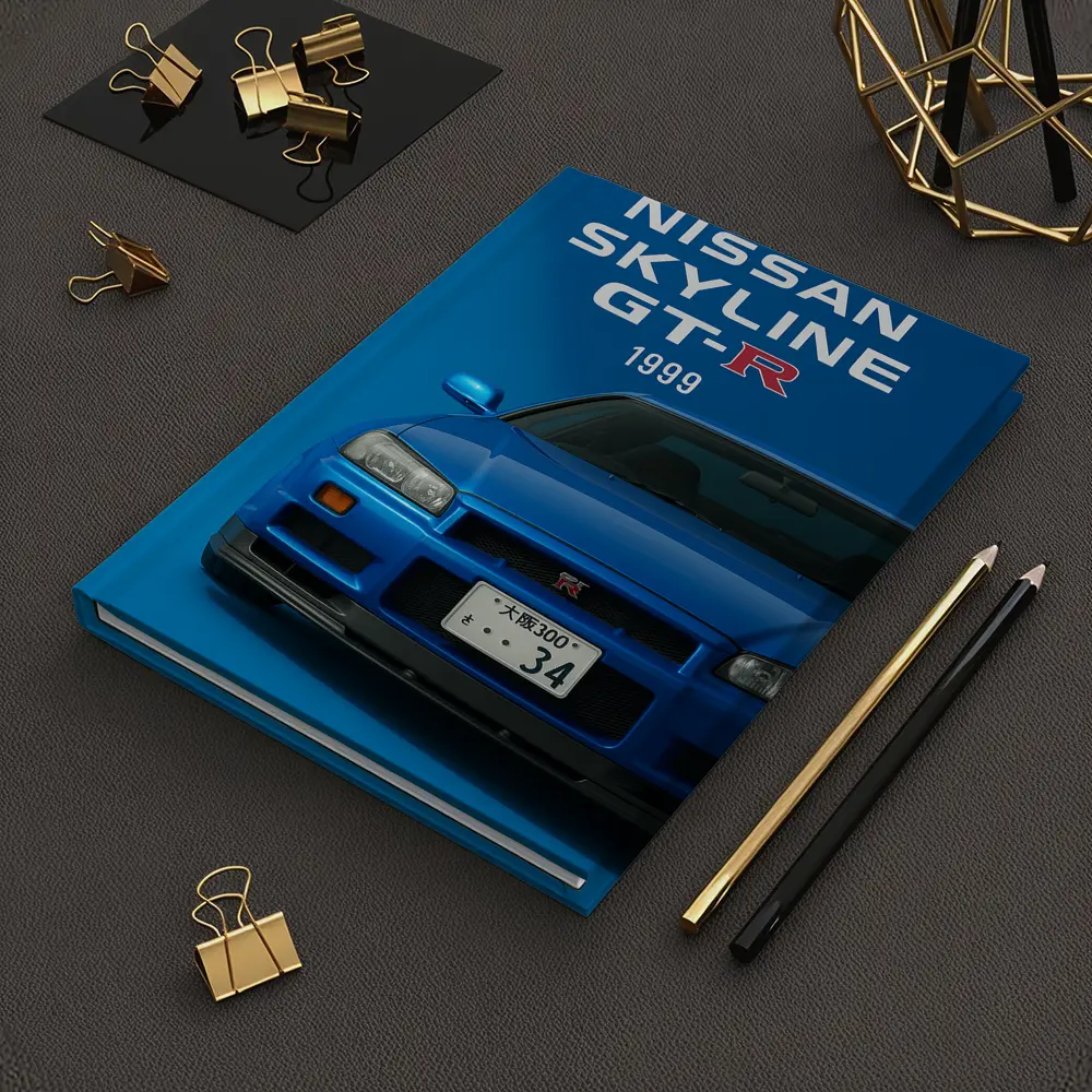 Nissan Skyline GT-R R34 Blue Front – Notebooks