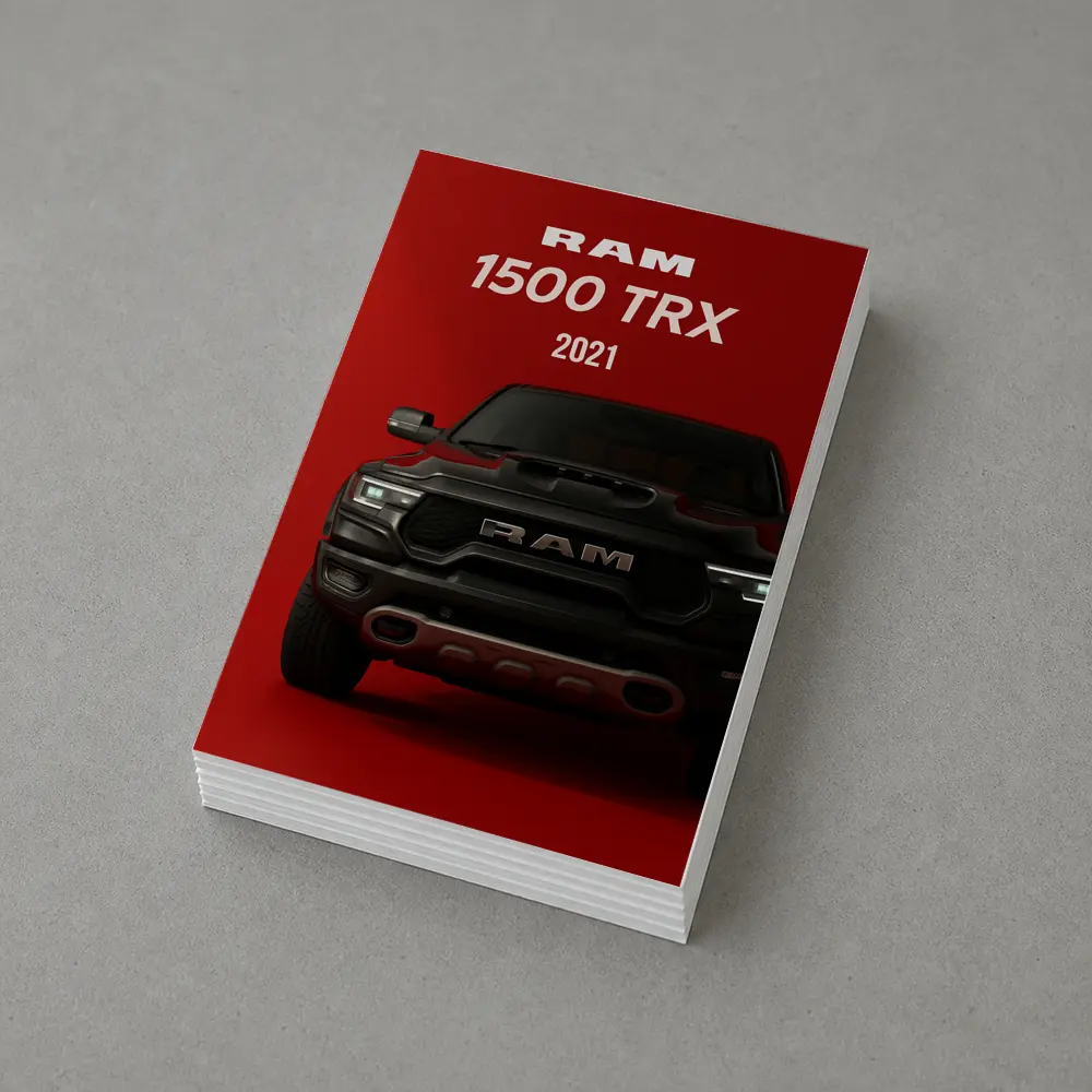 Ram 1500 TRX Truck Bold Red Background – Postcards