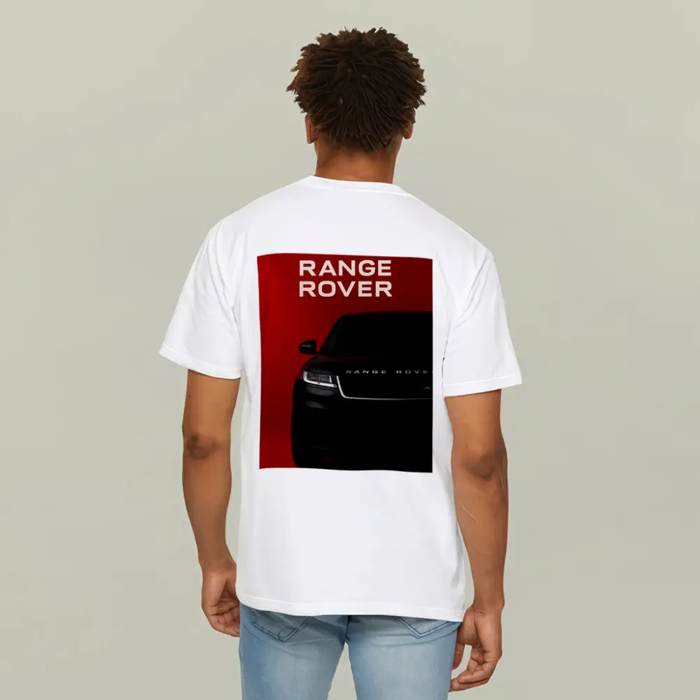 Range Rover Black SUV Bold Red Background – T-Shirts