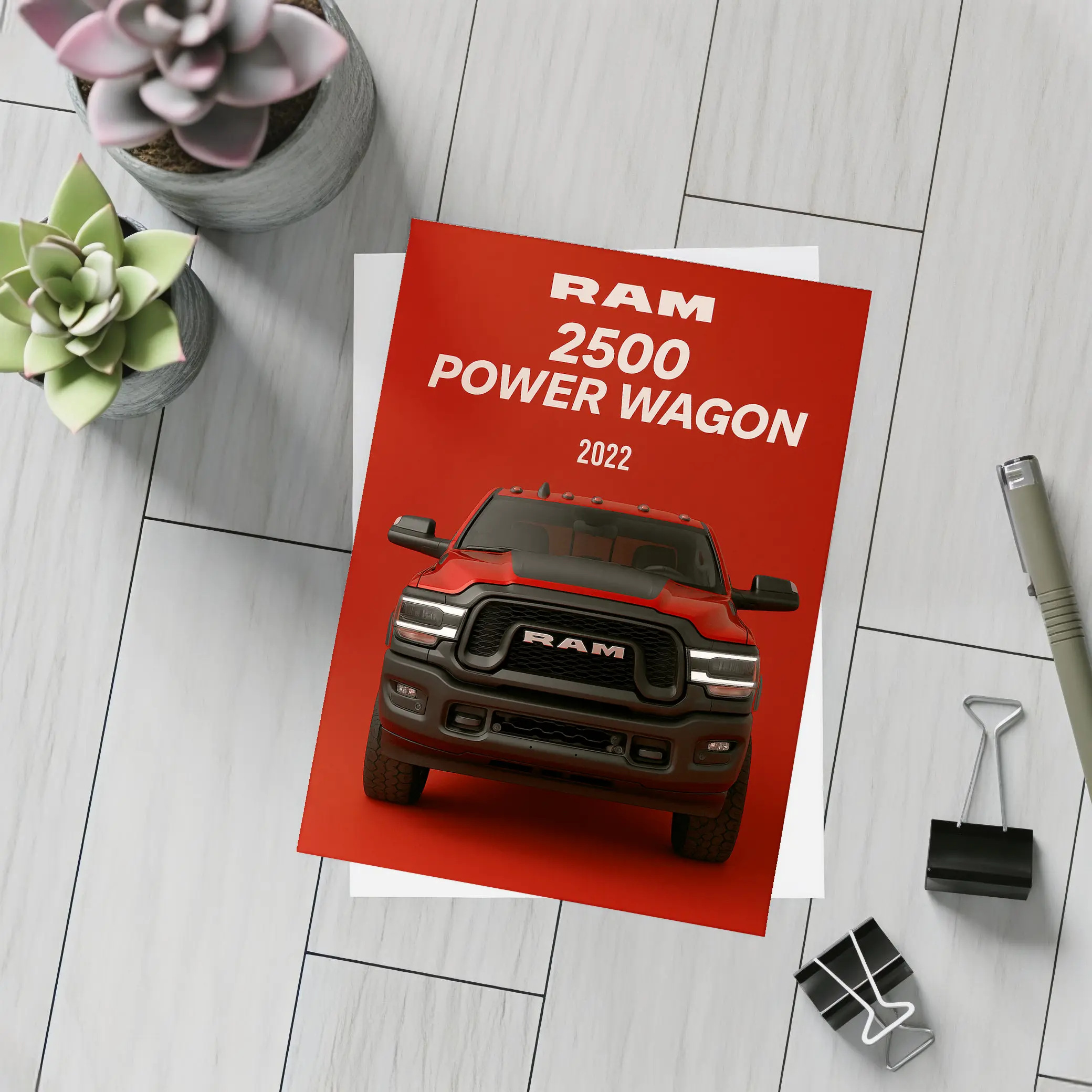 Ram 2500 Power Wagon Red Bold Front – Postcards