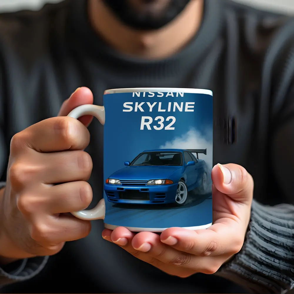 Nissan Skyline R32 Blue Drift Smoke – Mugs
