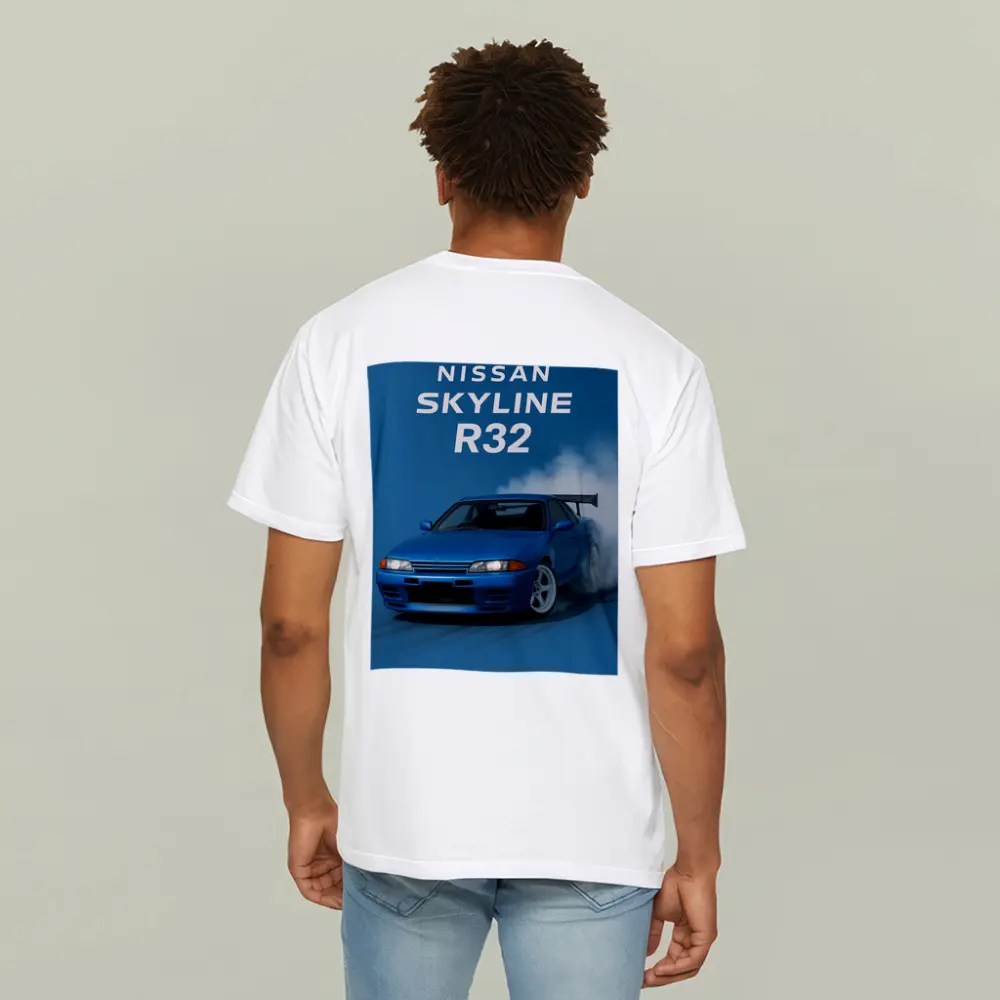 Nissan Skyline R32 Blue Drift Smoke – T-Shirts