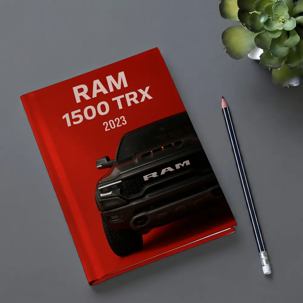 Ram 1500 TRX Truck Red Background – Notebooks