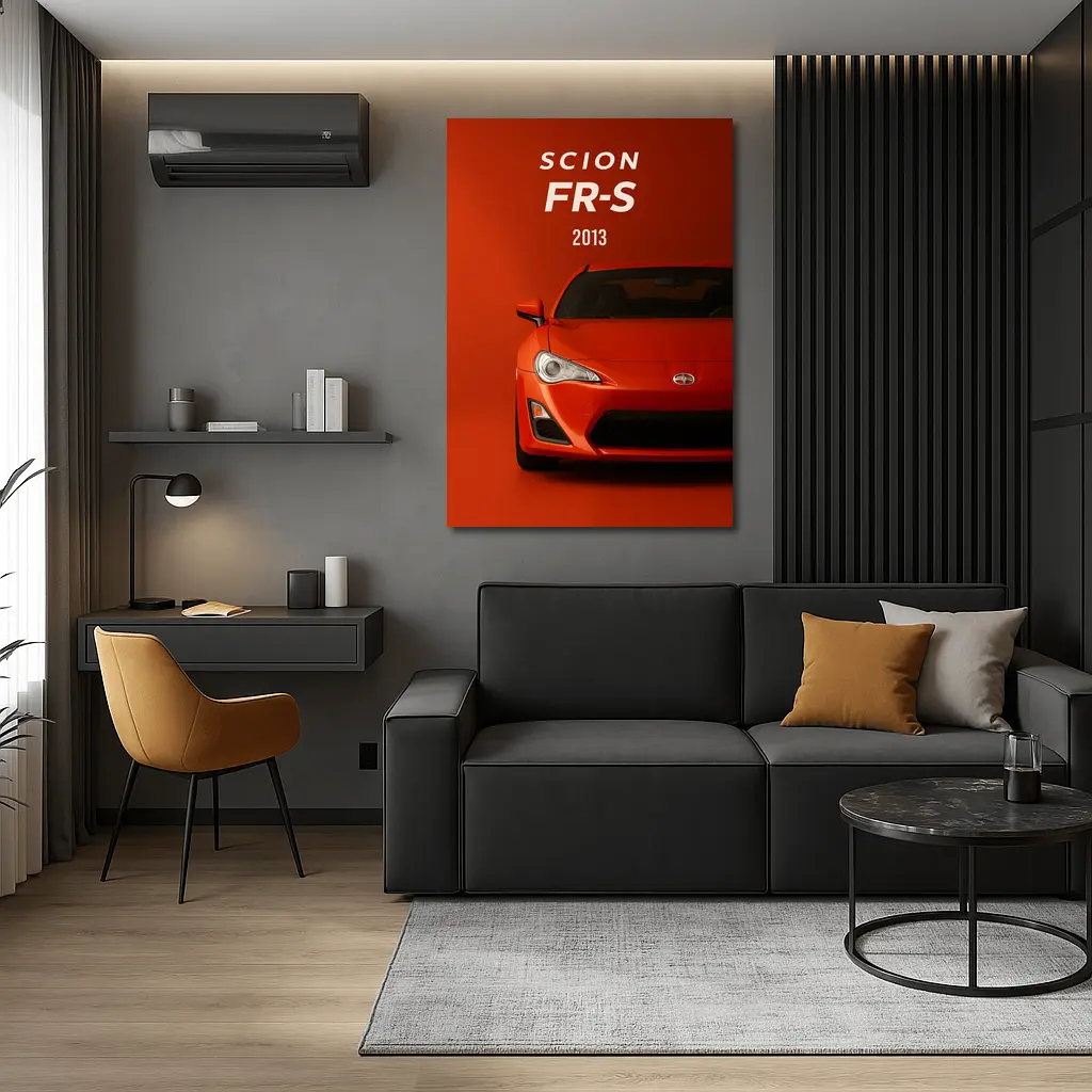 Scion FR-S 2013 Orange Sports Car – Wall Art