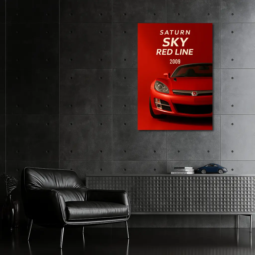 2009 Saturn Sky Red Line Sports Car – Wall Art
