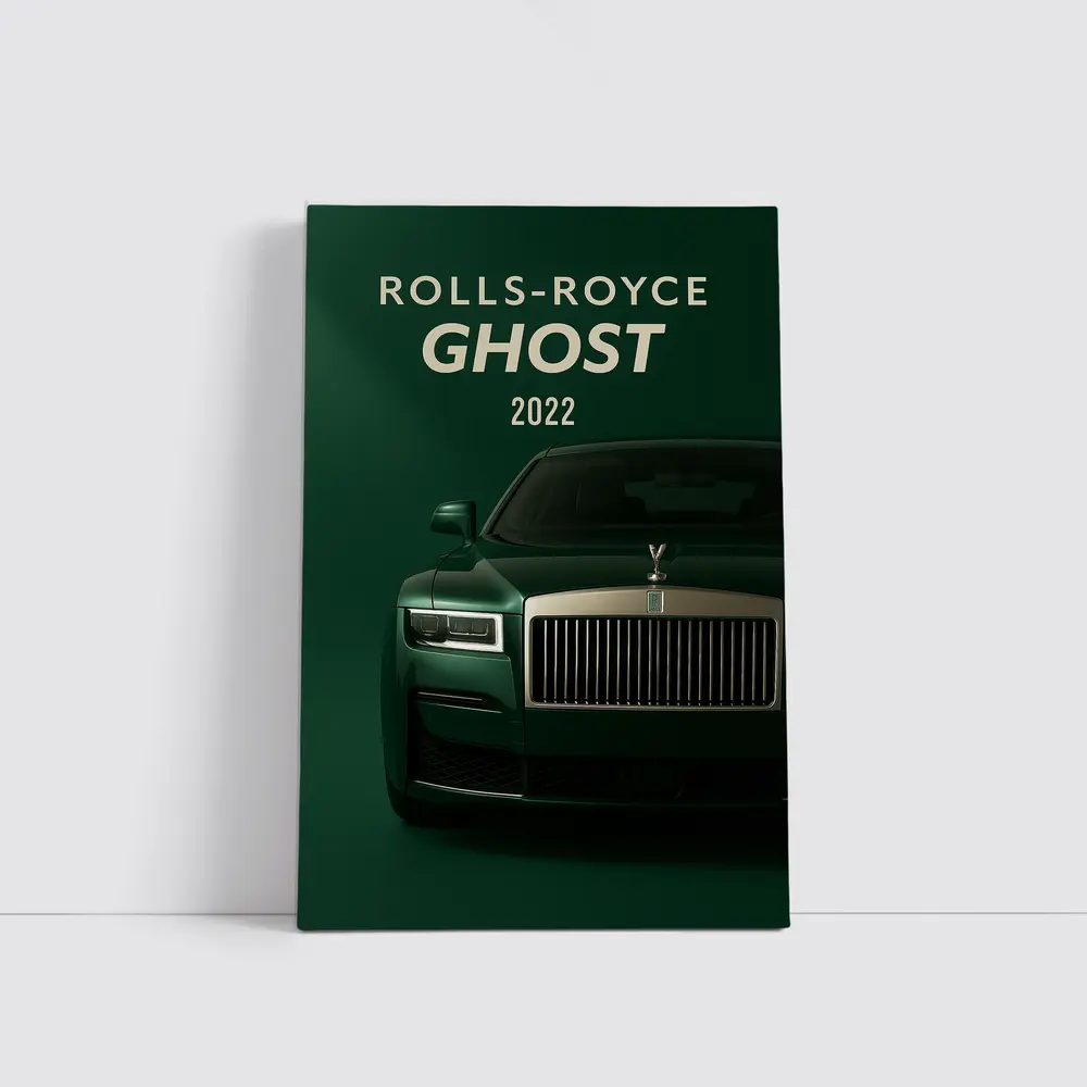 Rolls Royce Ghost Deep Green Front View – Wall Art