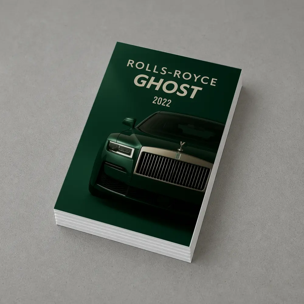 Rolls Royce Ghost Deep Green Front View – Postcards