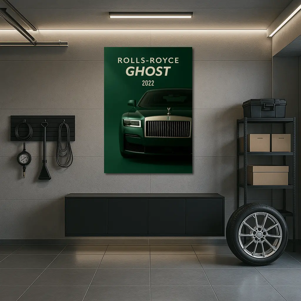 Rolls Royce Ghost Deep Green Front View – Wall Art