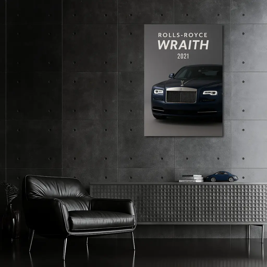 Rolls Royce Wraith Dark Blue Studio Shot – Wall Art