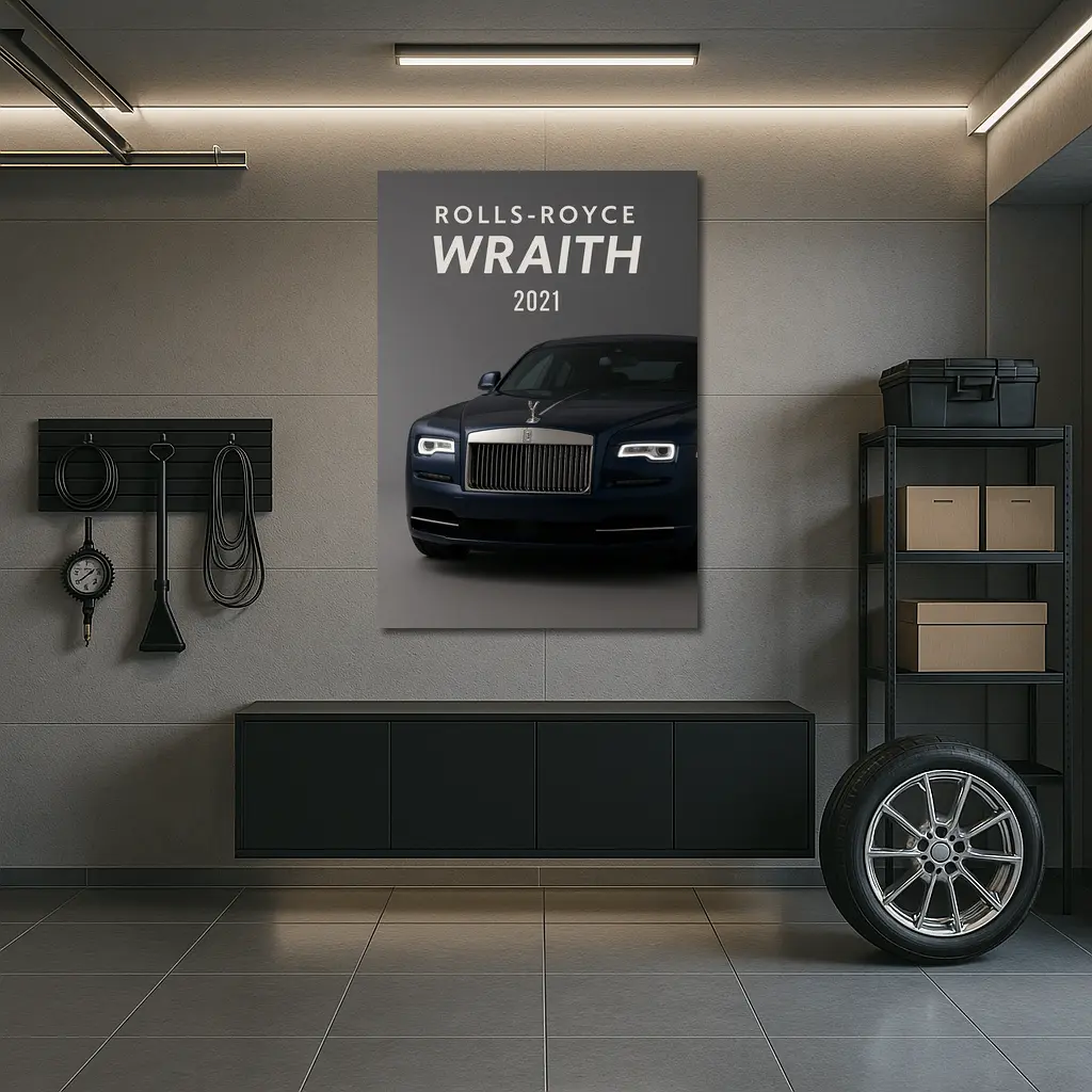 Rolls Royce Wraith Dark Blue Studio Shot – Wall Art