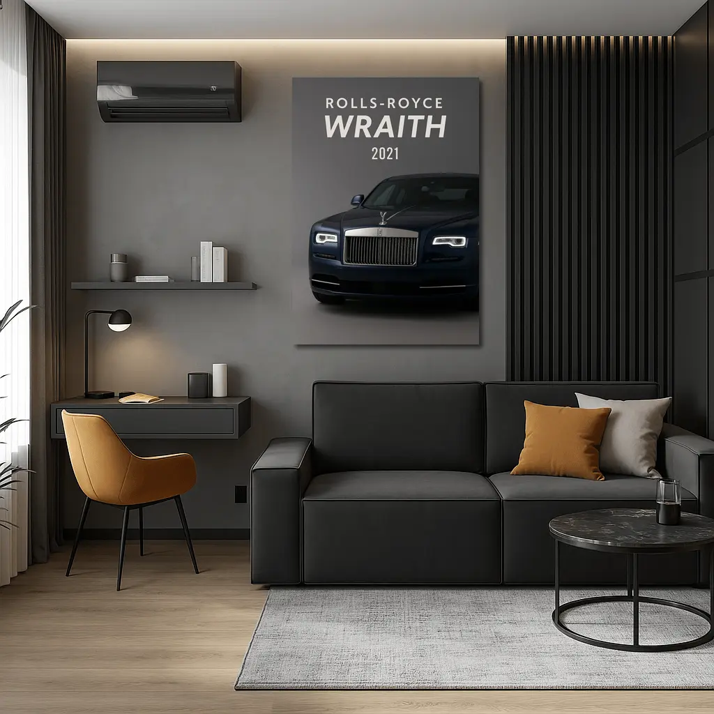 Rolls Royce Wraith Dark Blue Studio Shot – Wall Art