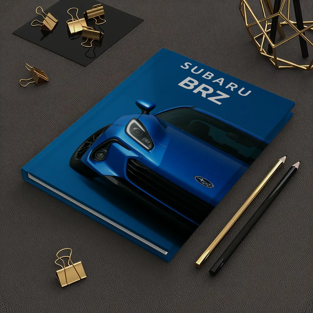 Subaru BRZ Blue Sports Car Front View – Notebooks