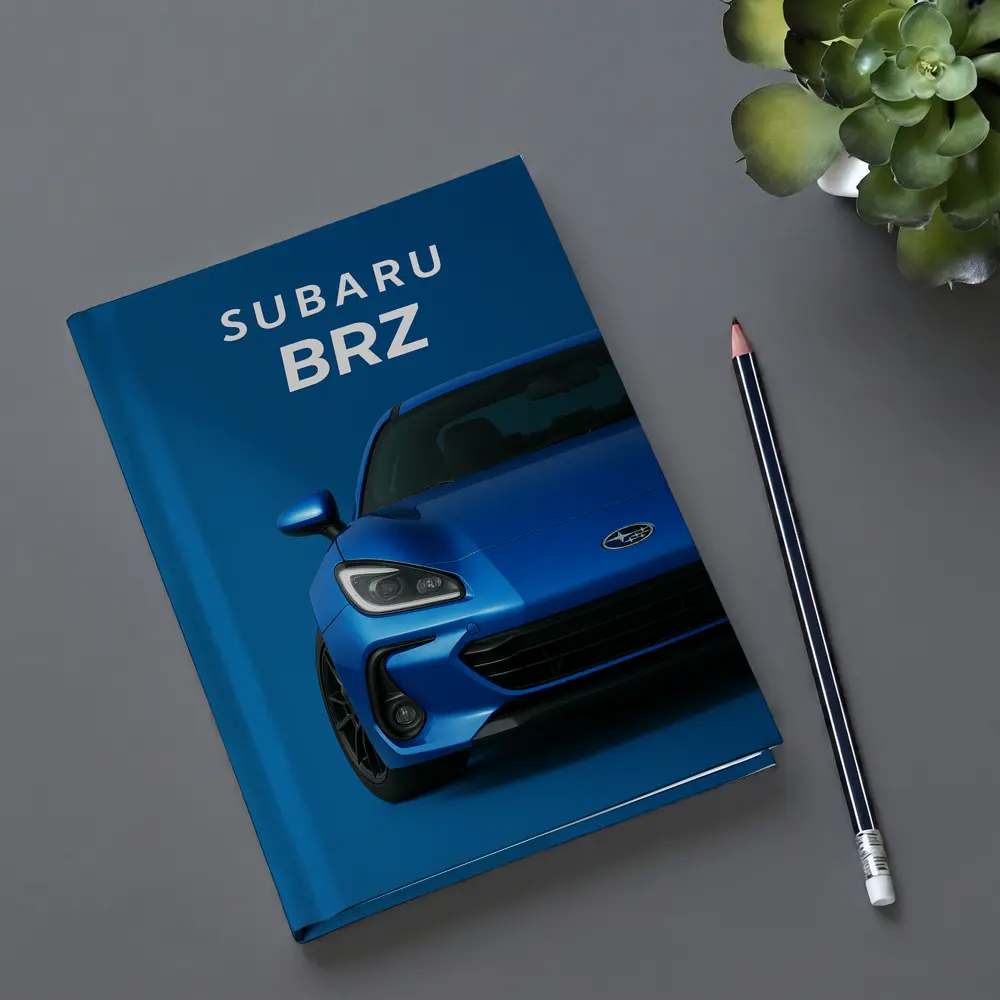 Subaru BRZ Blue Sports Car Front View – Notebooks