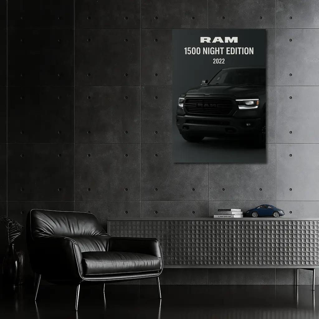 Ram 1500 Night Edition Dark Background – Wall Art