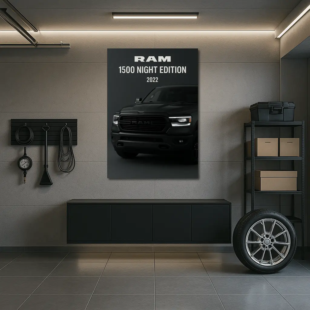 Ram 1500 Night Edition Dark Background – Wall Art