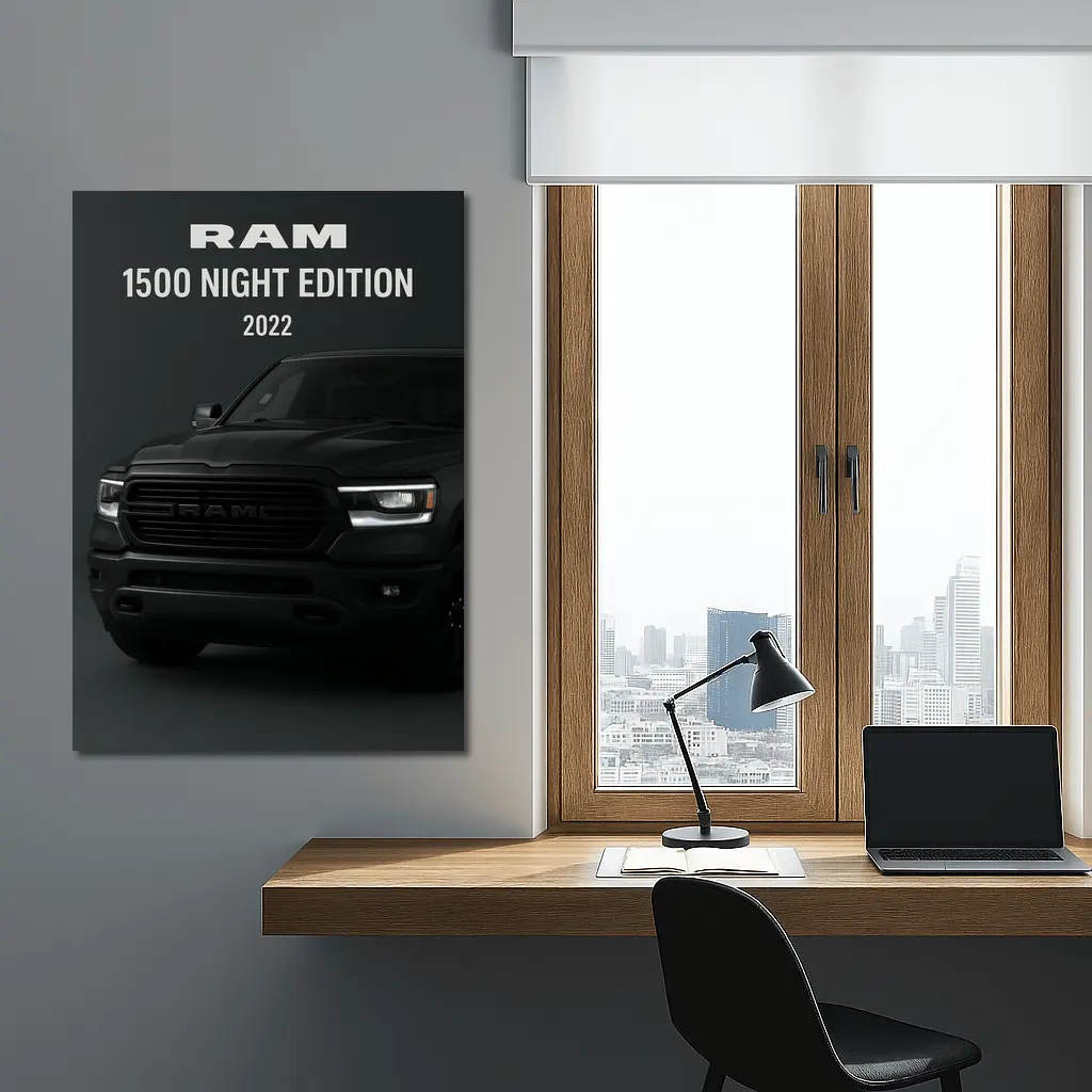 Ram 1500 Night Edition Dark Background – Wall Art