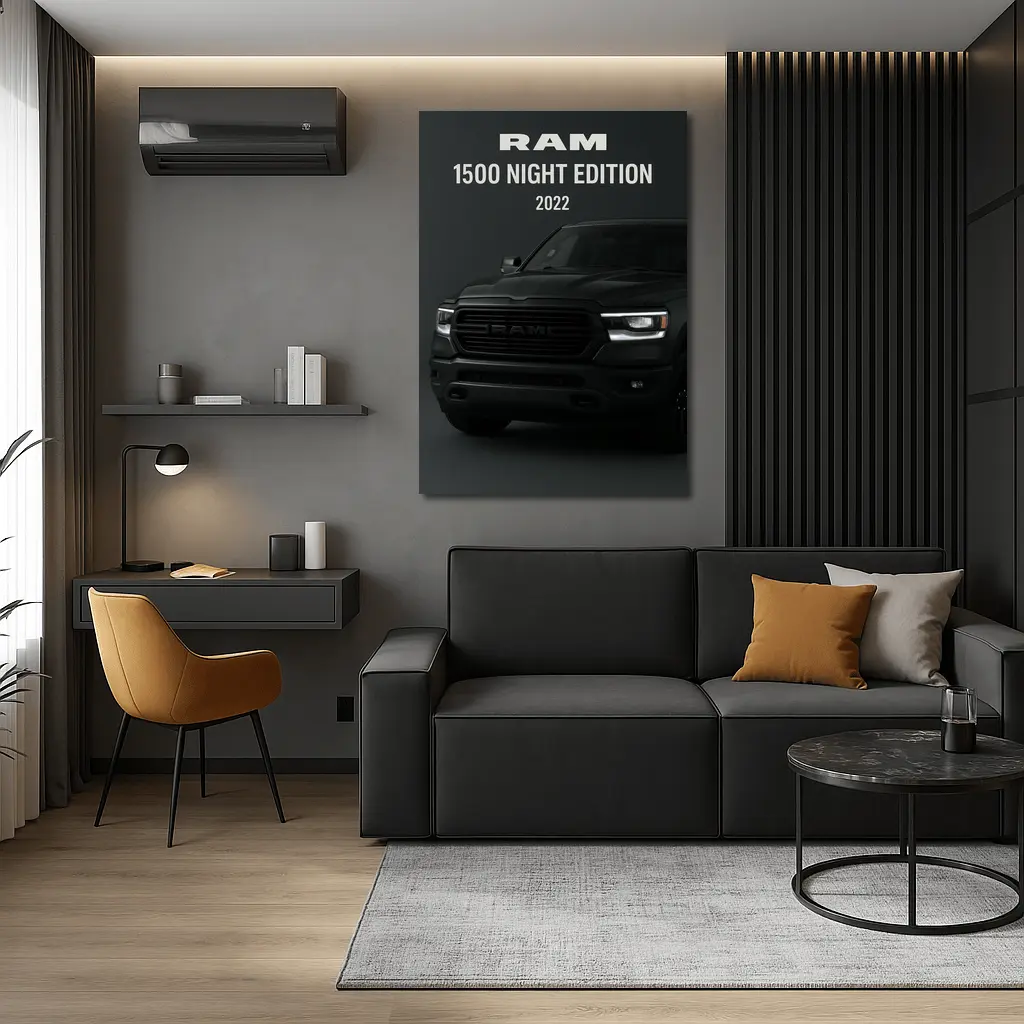 Ram 1500 Night Edition Dark Background – Wall Art