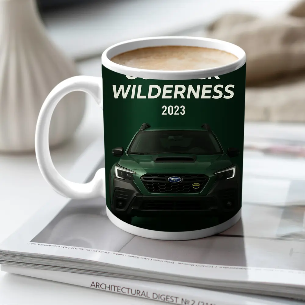 2023 Subaru Outback Wilderness Green Front View – Mugs