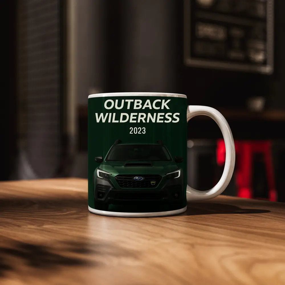 2023 Subaru Outback Wilderness Green Front View – Mugs