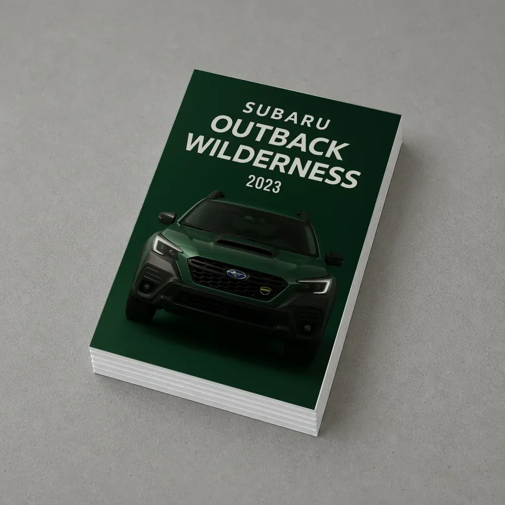 2023 Subaru Outback Wilderness Green Front View – Postcards