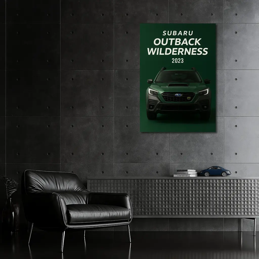 2023 Subaru Outback Wilderness Green Front View – Wall Art