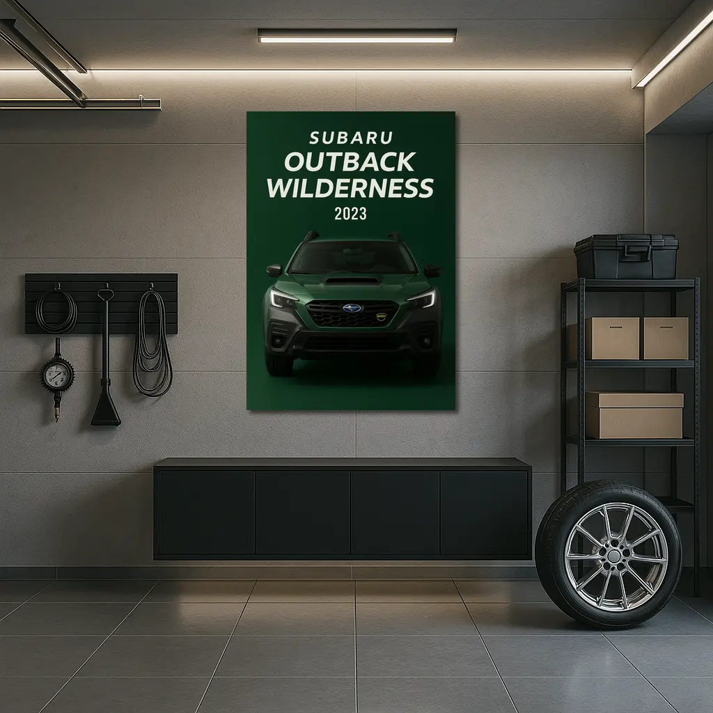 2023 Subaru Outback Wilderness Green Front View – Wall Art