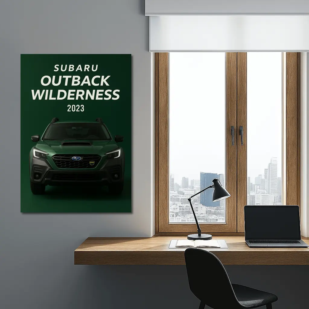 2023 Subaru Outback Wilderness Green Front View – Wall Art