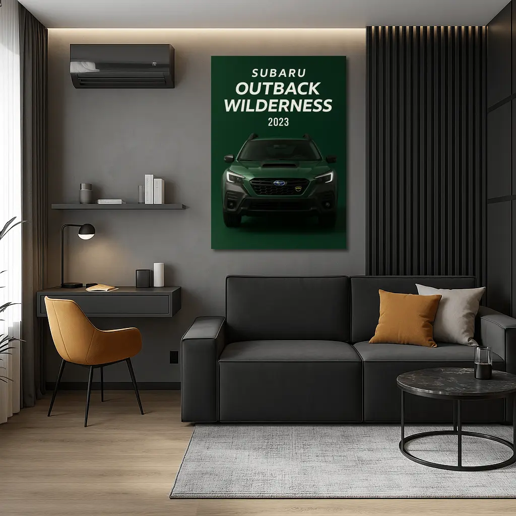 2023 Subaru Outback Wilderness Green Front View – Wall Art