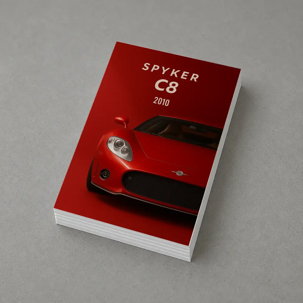 Spyker C8 2010 Red Supercar Front View – Postcards