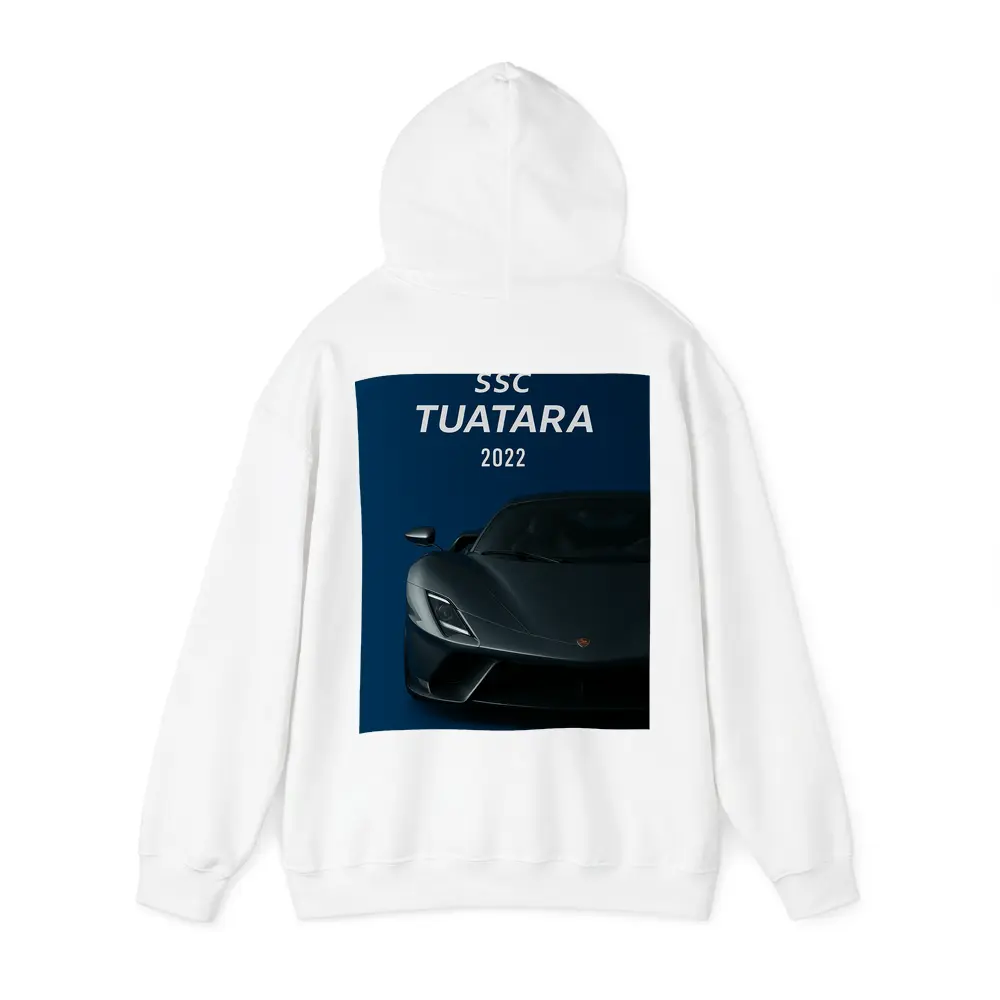 SSC Tuatara Supercar Dark Blue Background – Hoodies