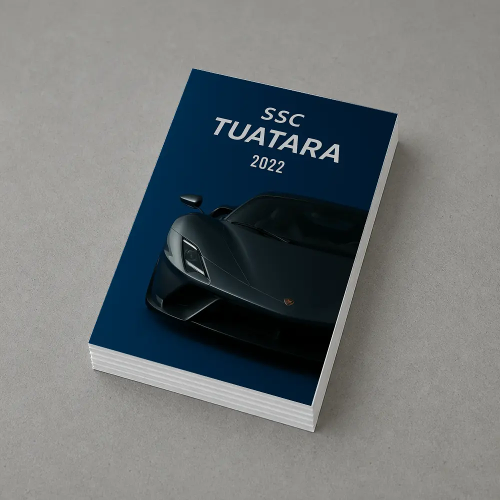 SSC Tuatara Supercar Dark Blue Background – Postcards