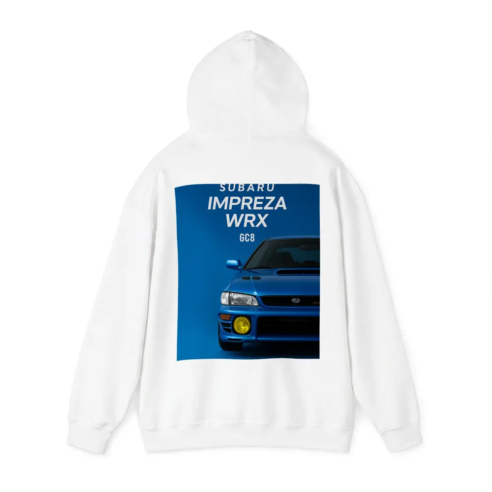 Subaru Impreza WRX GC8 Blue Background – Hoodies